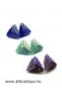 Mini háromszög fülbevalók, 3 db-os készlet, kék, zöld. lila