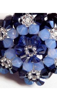 Óriás hópehely gyűrű, kék