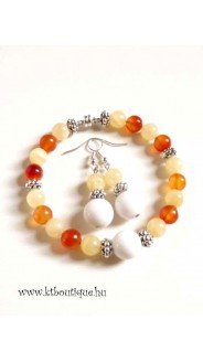 Romantika szett, jade-achát-karneol