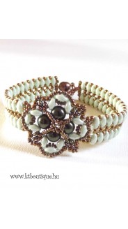 Perzsa karkötő, zöld-bronz