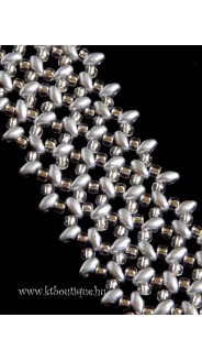 Rácsos sd karkötő, ezüst