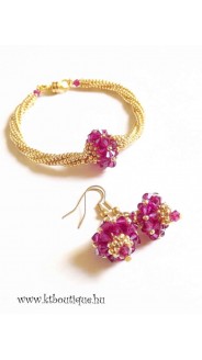 Virginia szett, fukszia-arany