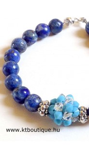 Ásvány gyöngyös karkötő, lapis lazuli