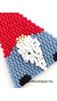 Manó figura nyaklánccal vagy kulcstartóval, piros-kék