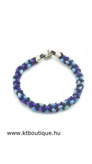 Lana karkötő, fekete-türkizzöld-kék