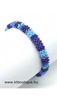 Geometria karkötő, kék színekben