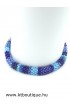 Geometria karkötő, kék színekben