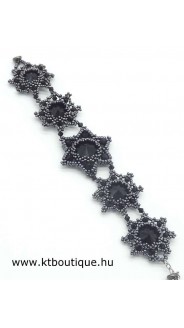 Yasmine karkötő, fekete-hematit