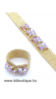 Swaro peyote szett, arany-lt. colorado topaz ab2x