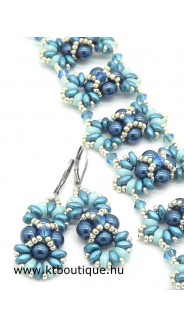 Passionate Pearls szett, petrolzöld-türkizzöld