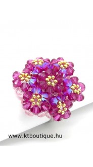 Óriás hópehely gyűrű, fukszia mix