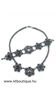 Yasmine szett, fekete-hematit