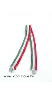 Peyote karkötő, piros-fehér-zöld