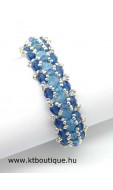 Mini Shérazade karkötő, kék-ezüst
