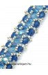Mini Shérazade karkötő, kék-ezüst