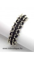 Mini Shérazade karkötő, fekete-jet-ezüst