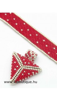 Peyote szett, piros-ezüst