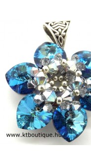 Csillagvirág medál, bermuda blue