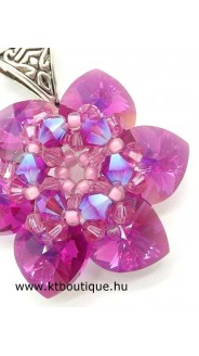 Csillagvirág medál, fukszia