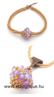 Virginia szett, rose gold-lt. colorado topáz