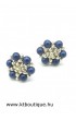 Lala fülbevaló, M, kék-ezüst